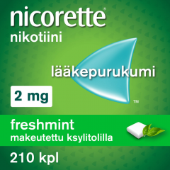 NICORETTE FRESHMINT 2 mg lääkepurukumi 210 fol