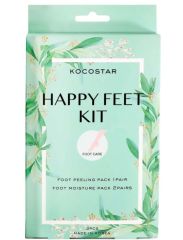 KOCOSTAR Happy Feet Kit SIS. 1 kuorintasukat + 2 kosteuttavaa jalkanaamiota